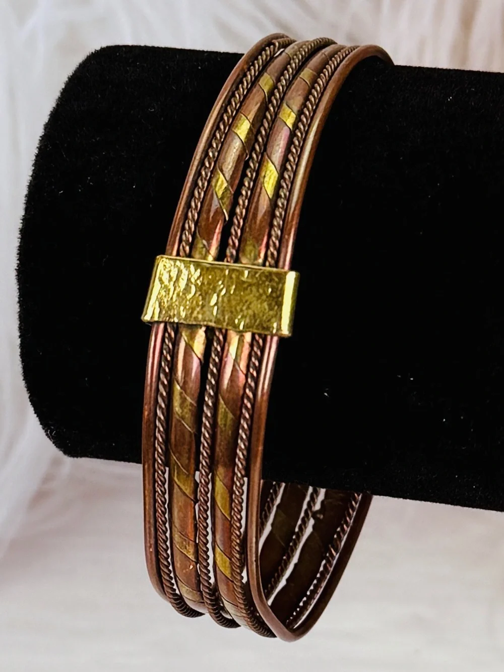 Vintage adjustable coppertone cuff bracelet